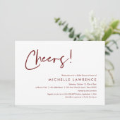 応援愛モダンカジュアルブライダルシャワー 招待状 (スタンド正面)