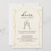 応援描Any Year Birthday Party 招待状 (正面)