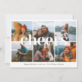 応援数々のフォトクリスマスカード シーズンカード (正面)