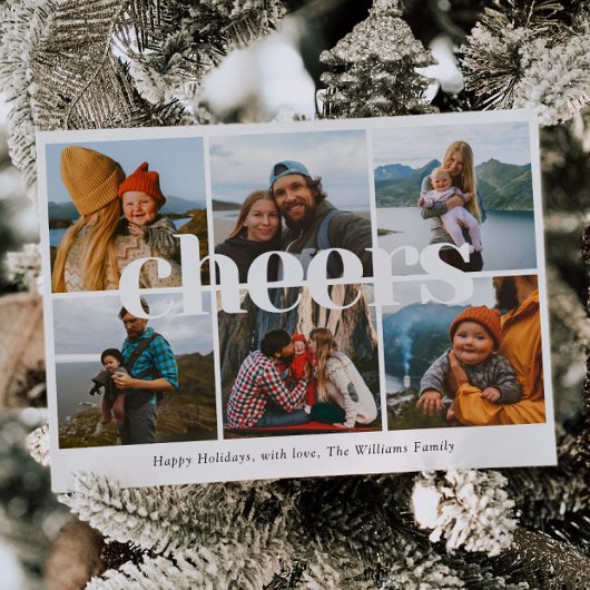 応援数々のフォトクリスマスカード シーズンカード