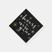 応援新年スターバスト花火モダン スタンダードカクテルナプキン (角)