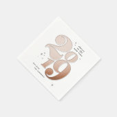 応援新年バラ金ゴールド2019休日 スタンダードカクテルナプキン (角)