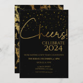 応援新年パーティー 招待状 (正面/裏面)