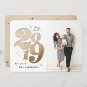 応援新年金ゴールド2019写真の休日 シーズンカード (正面/裏面)