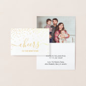 応援新年!トレンディータイポグラフィ写真 箔カード (ディスプレー)