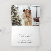 応援新年！トレンディータイポグラフィ写真 箔シーズンカード (内側レイダウン)