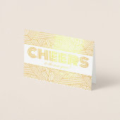 応援新年!幾何学的タイポグラフィ写真 箔カード (正面)