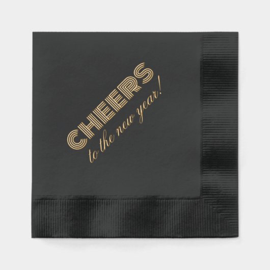 応援新年！ 箔ナプキン (正面)