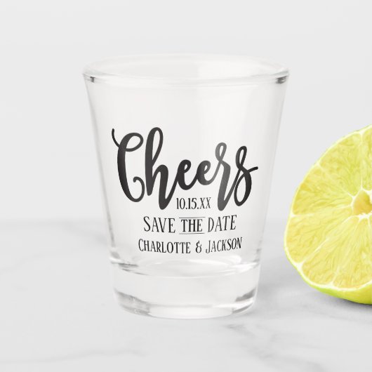 応援日付の保存 ショットグラス (正面)