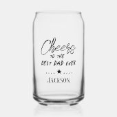 応援最高のパパエバーファーズデイ ガラス缶 (正面)