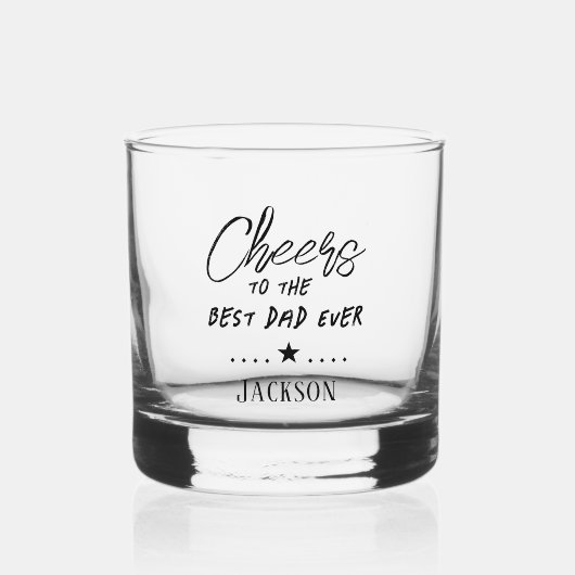 応援最高のパパリーバーファーザーデイウィスキーグラス ウイスキーグラス (正面)