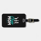 応援母誇りを持ったチアリーダー娘の母 ラゲッジタグ (正面横)