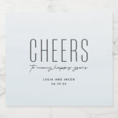 応援海ブルーウォーター色の目的地の結婚式 ビールラベル (シングルラベル)