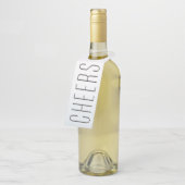 応援海ブルーウォーター色の目的地の結婚式 ボトルネックタグ (アングル)