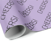 応援淡い色のパープルラッピング紙 ラッピングペーパー (ロールコーナー)