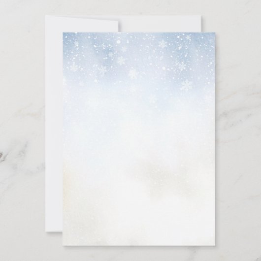 応援熱いココア冬の結婚式を愛する 招待状 (裏面)