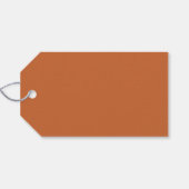 応援燃ミニマル焼オレンジスクリプトカスタムウェディング ギフトタグ (裏面横)