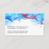 応援眼鏡 | 水彩背景 名刺 (裏面)