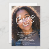 応援第50回モダン写真誕生日 招待状 (正面/裏面)