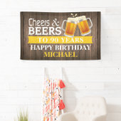 応援素朴とビアーズが90誕生日イエロー 横断幕 (インサイチュ)