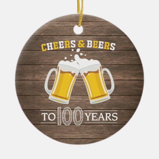 応援素朴とビールから100年 セラミックオーナメント (正面)