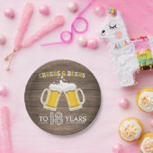 応援素朴とビールから18年紙プレート ペーパープレート (パーティー)