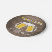 応援素朴とビールから18年紙プレート ペーパープレート (アングル)