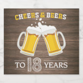 応援素朴とビールから18年 ビールラベル (シングルラベル)