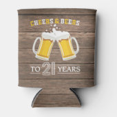 応援素朴とビールから21年クーラーボックス 缶クーラー (正面)