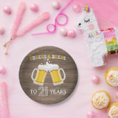 応援素朴とビールから21年紙プレート ペーパープレート (パーティー)