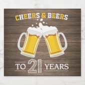 応援素朴とビールから21年 ビールラベル (シングルラベル)