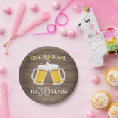 応援素朴とビールから30年紙プレート ペーパープレート (パーティー)