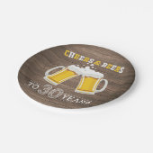 応援素朴とビールから30年紙プレート ペーパープレート (アングル)