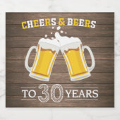 応援素朴とビールから30年 ビールラベル (シングルラベル)