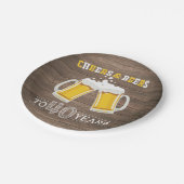 応援素朴とビールから40年紙プレート ペーパープレート (アングル)