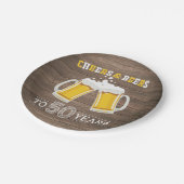 応援素朴とビールから50年紙プレート ペーパープレート (アングル)