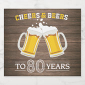 応援素朴とビールから80年 ビールラベル (シングルラベル)