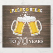 応援素朴とビールの70年 ビールラベル (シングルラベル)