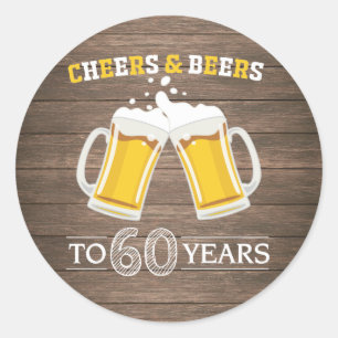 応援素朴とビール60年 ラウンドシール