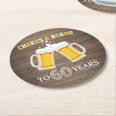 応援素朴とビール60年 ラウンドペーパーコースター (アングル)