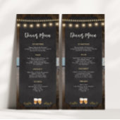 応援素朴ウイスキーのショットをテーマにしたディナーメニュー メニュー