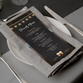 応援素朴ウイスキーのショットをテーマにしたディナーメニュー メニュー