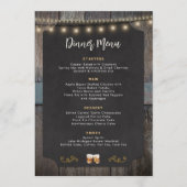 応援素朴ウイスキーのショットをテーマにした5x7ディナーメニュー メニュー (正面)