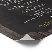 応援素朴ウイスキーをテーマにした8x10ドリンクメニュー ポスター (角)