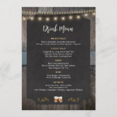 応援素朴ウイスキーショットをテーマにした5x7ドリンクメニュー メニュー (正面)