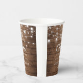 応援素朴ウッドストリングライトウェディングパーティー 紙コップ (右)