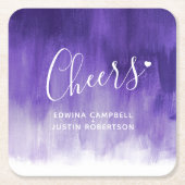 応援紫外モダン線洗面紙コースター スクエアペーパーコースター (正面)