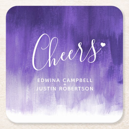 応援紫外モダン線洗面紙コースター スクエアペーパーコースター (正面)