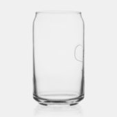 応援結婚の婚約ハート名日付カスタム ガラス缶 (右)