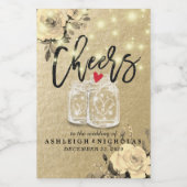 応援結婚ズのフローラのJarの文字列ライト フードラベル (シングルラベル)